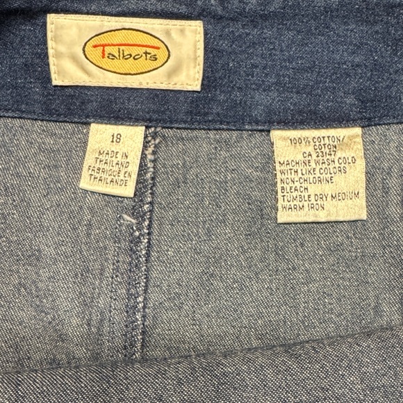 Talbot's Classic Dark Blue Denim Wrap Skirt. Sz 18 - Picture 3 of 5